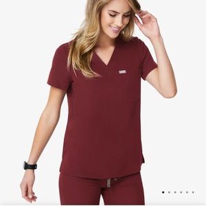 Figs Burgundy XXS Catarina top